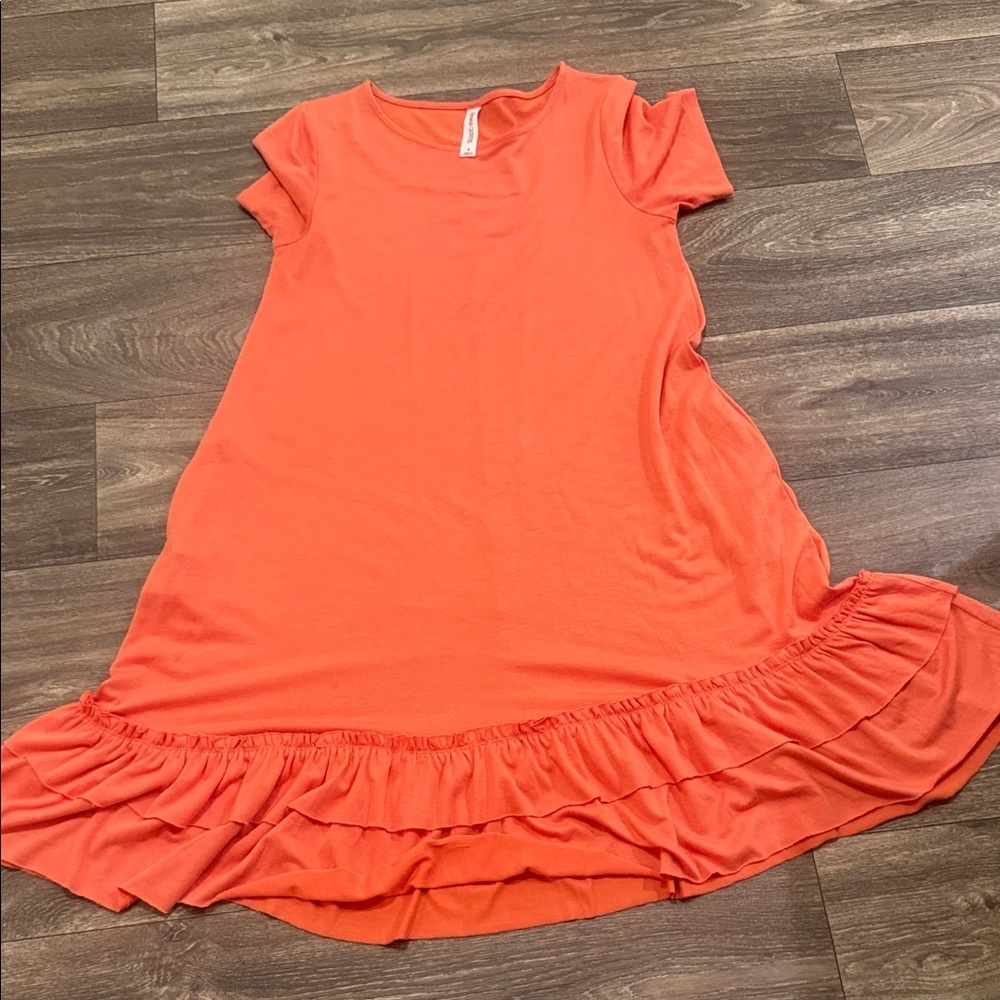 Zenana Outfitters Vibrant Orange Dress